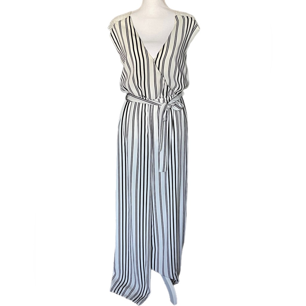 Black and white stripe Jumpsuit romper